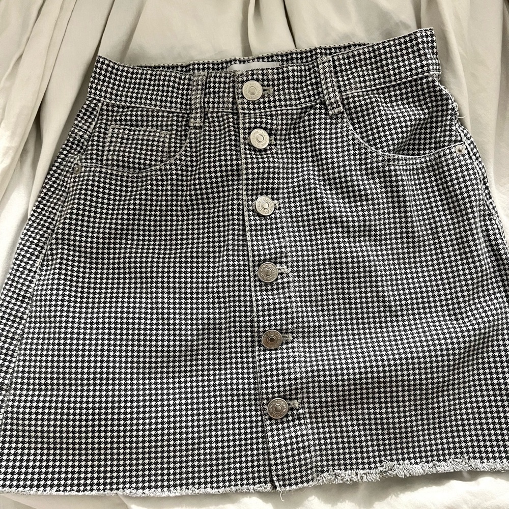 ZARA Houndstooth Skirt